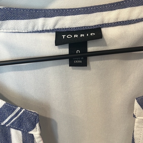 Torrid Stripe Zip Summer Dress Size Large - Picture 6 of 6